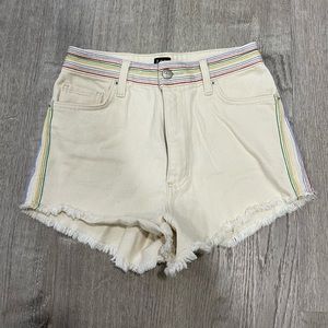 Lee brand cream and colorful stitching shorts!